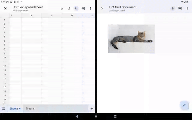 Atualizações na inserção de imagens no app Planilhas Google para Android