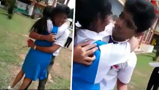 Video Dua Pelajar Sekolah Berciuman