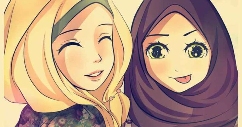 12 Kartun Persahabatan Muslimah Anak  Cemerlang