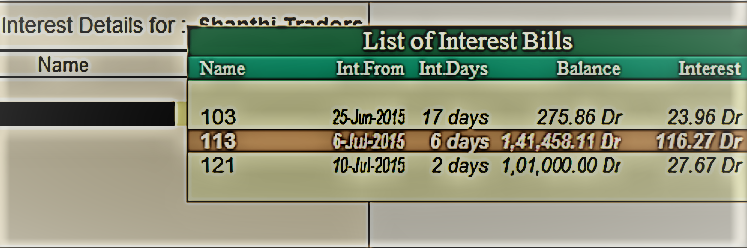 accrued interest journal entry in tally ERP 9