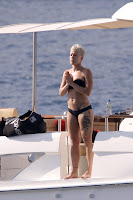 Pink photo gallery - candids On A Yacht off the Coast of France