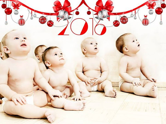 little babies say you Happy New Year 2016