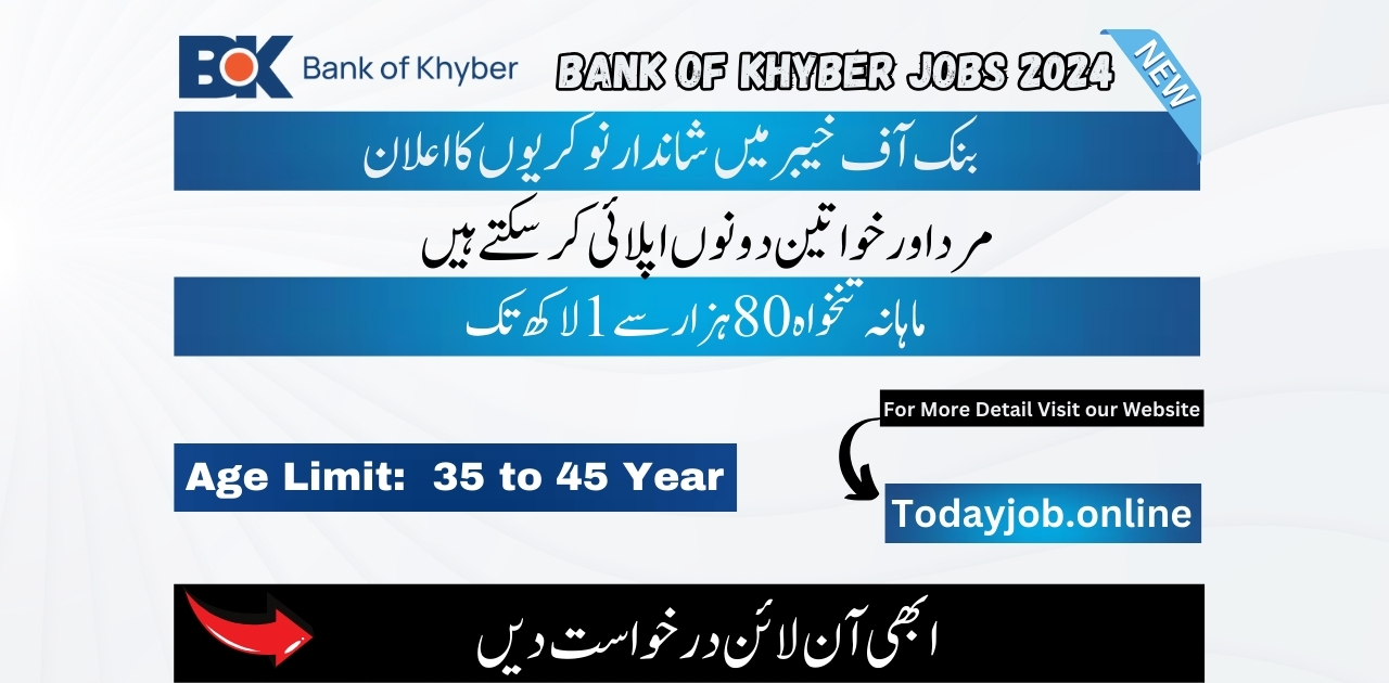Bank of Khyber jobs 2024 | BOK New jobs 2024
