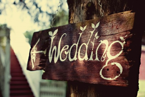 Wooden Wedding Sign hand painted