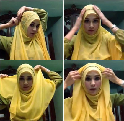 23 Tutorial Hijab Zaskia Adya Mecca: Pashmina, Segi Empat 