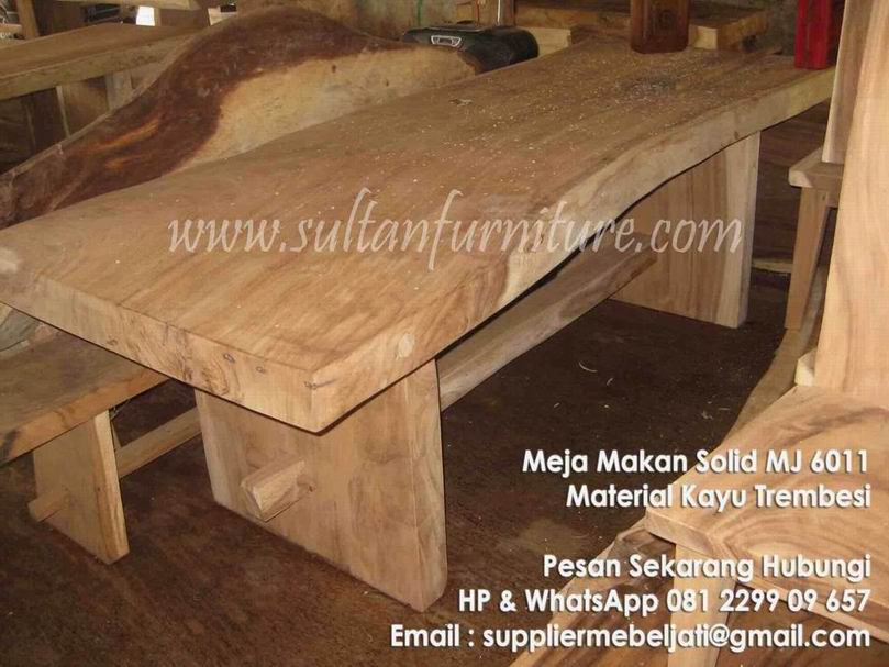  Meja  makan  solid kayu  meh mebel antik  perabot trembesi 