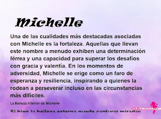 ▷ Significado del nombre Michelle