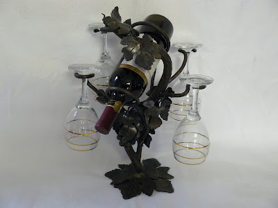 wine rack with glasses plans