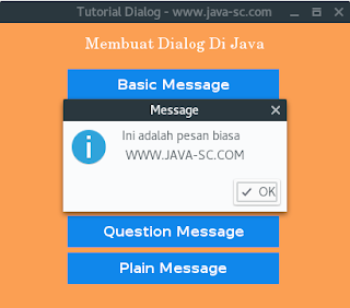 Cara Membuat Pesan Dialog Di Java Netbeans