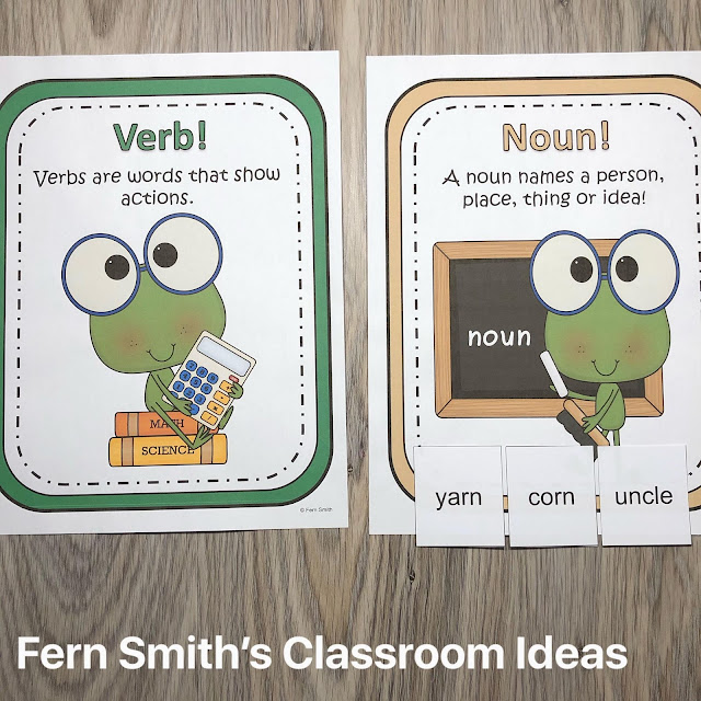 Grab This Back to School Noun or Verb? Center Games Resource For Your Classroom Centers Today!