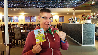 The winner of our match got a very nice Holey Molies Mini Golf medal