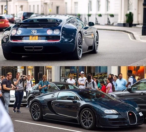 Bugatti Veyron Super Sport Blue Carbon Edition patente F1 Kahn