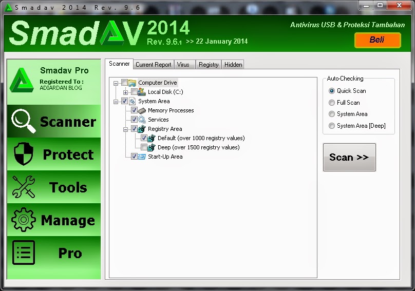 Anti Virus Smadav Pro 2014 Rev.9.6.1 + Keygen