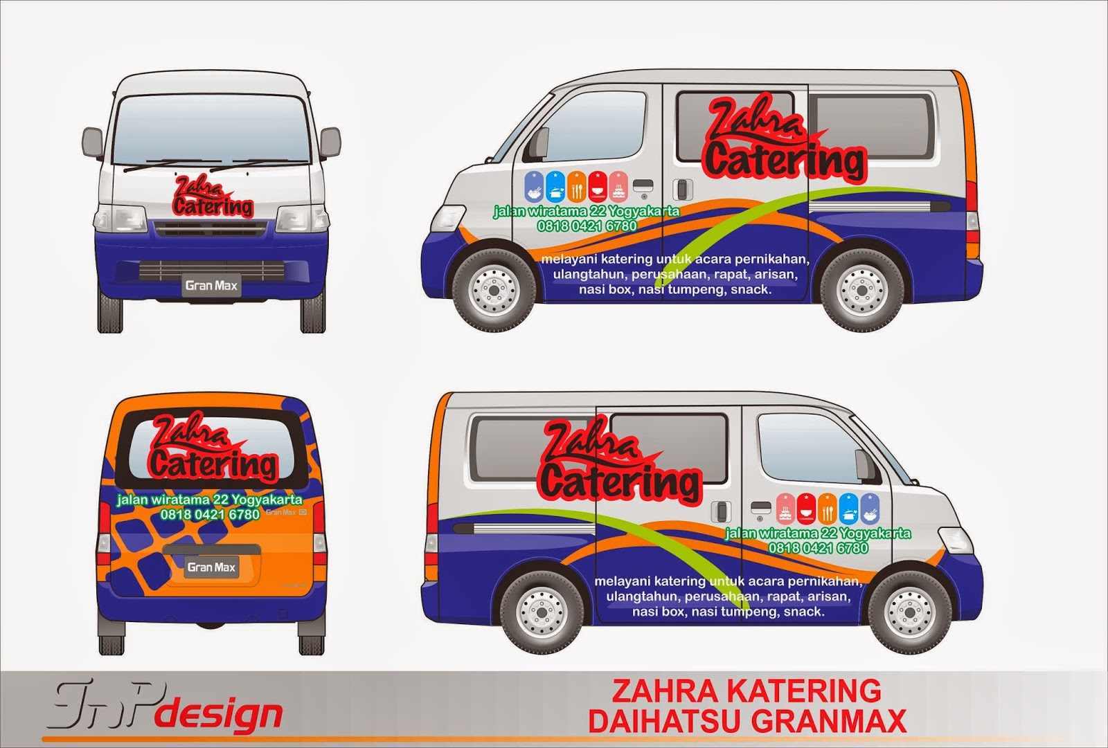 Gnp design: Body Stripe Daihatsu GranMax Zahra Catering