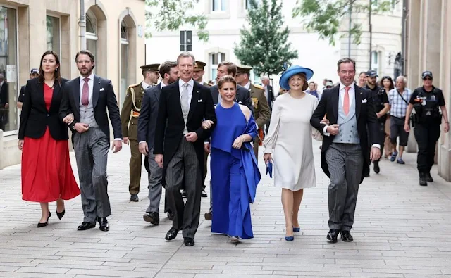 Grand Duchess Maria Teresa, Prince Guillaume, Princess Stephanie, Prince Felix and Princess Claire
