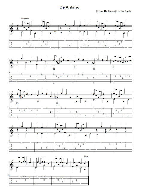 Partitura Guitarra Hector Ayala