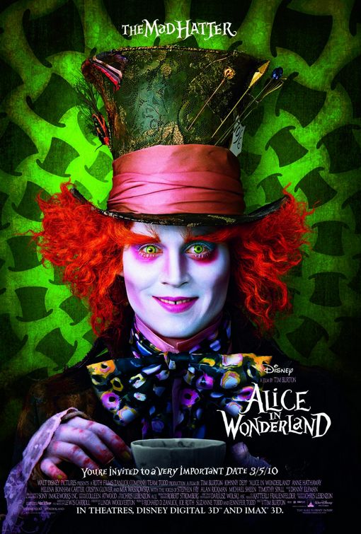 Alice in Wonderland Mad Hatter movie poster