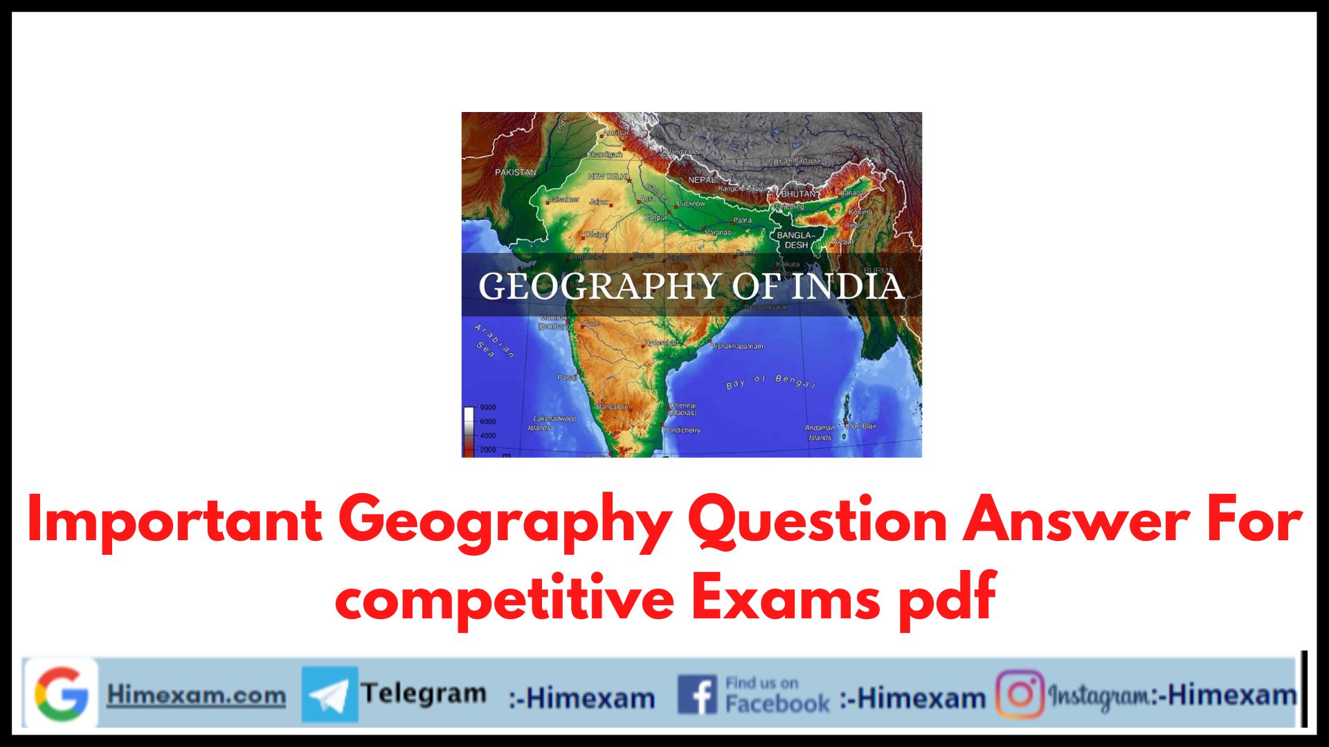Important Geography Question Answer For competitive Exams pdf