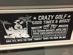The Junkyard Crazy Golf advert on a Northern Line tube train. Photo by Gareth Holmes