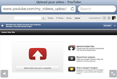 Upload iPhone Video to YouTube Via Safari