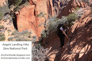 Angels Landing Hike - Zion National Park - Climbing Up The Chains