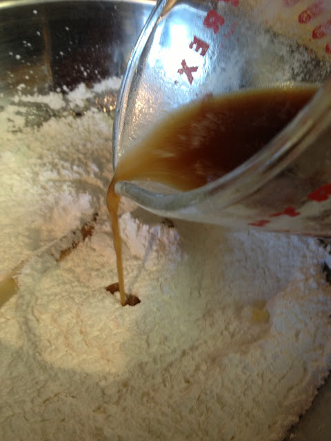 Whisk together until smooth the icing should be thick but 