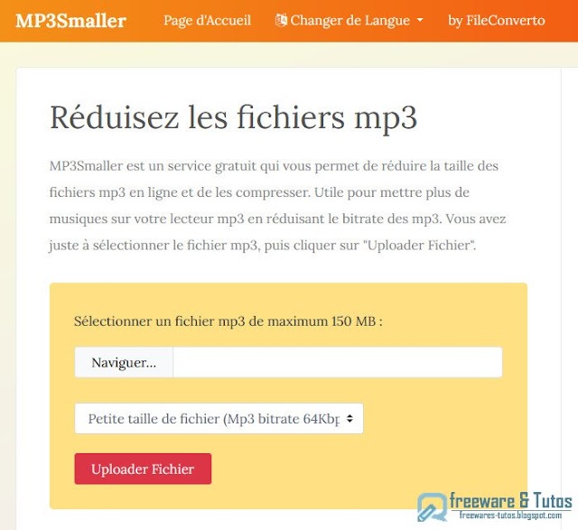 MP3Smaller : un outil gratuit pour compresser les fichiers MP3