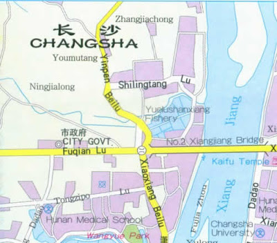 Changsha Map City of China