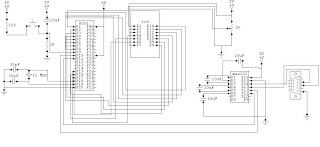 Hardware Aspects of Moving Message Display Project, circuit diagram of movinging message display using microcontroller 8051