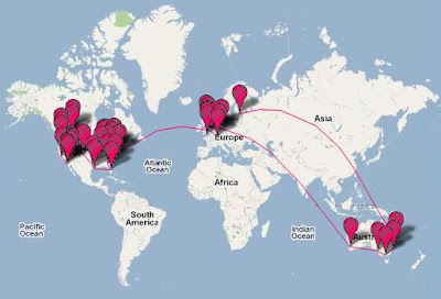 HIM tour 2010 world map