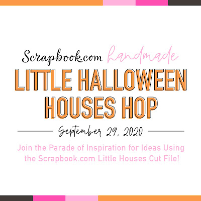 Scrapbook.com Tiny Halloween House Hop tutorial dead and breakfast: miniature house, mini house, little house