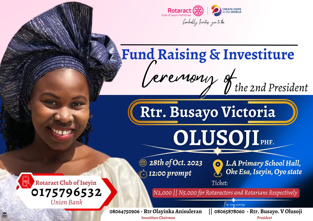 Investiture ceremony for Busayo Olusoji