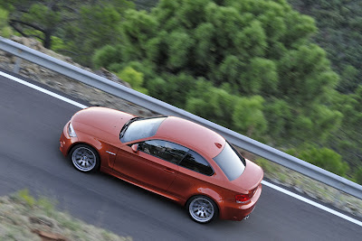 2011 BMW 1 Series M Coupe Top Side in Motion View