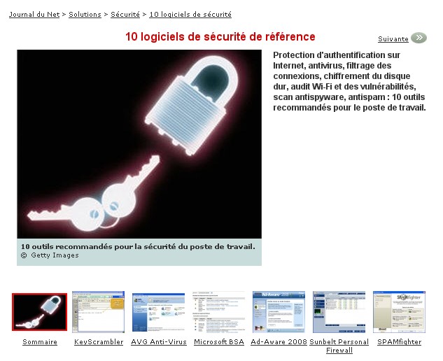 Le site du jour : 10 logiciels de sécurité de référence