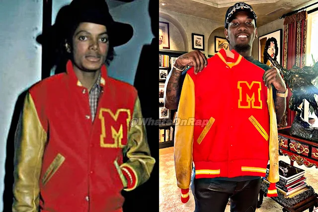 Offset Displays Iconic "Thriller" Jacket Worn by Michael Jackson