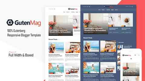 GutenMag Responsive Blogger Template - Free Download