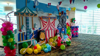 dekorasi balon dan backdroop untuk acara ulang tahun