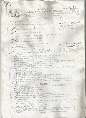 University of Gujrat (UOG) BSc Physical Chemistry Past Paper