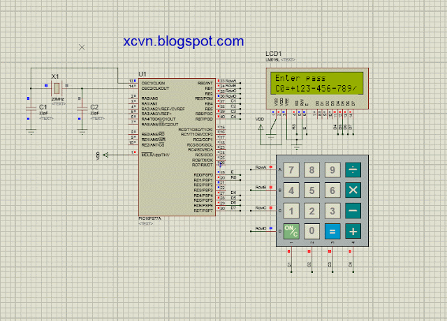 giao tiếp với keypad 4x4 pic16f877a