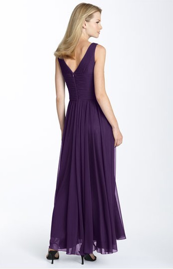 Alex+Evenings+Ruched+Mesh+Gown