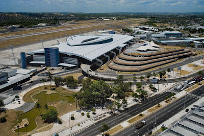 vista aérea do aeroporto do Recife
