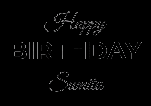 Happy Birthday Sumita (Animated GIF)