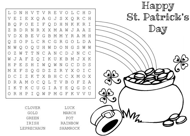 Happy St Patricks Day puzzle for kids
