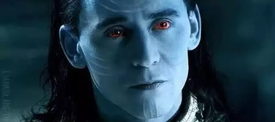 Loki as frost giant in thor the dark world