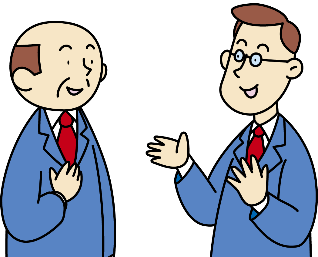 日々のイラスト 会話している会社員のイラスト 日々のイラスト 会話している会社員のイラスト