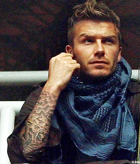 David Beckham “Vihctoria” tattoo. David, how many more tattoos?