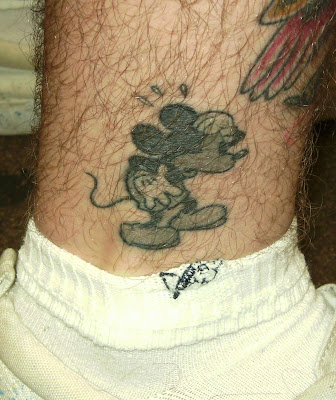 As a postscript, Tony also shared this little Mickey Mouse tattoo: