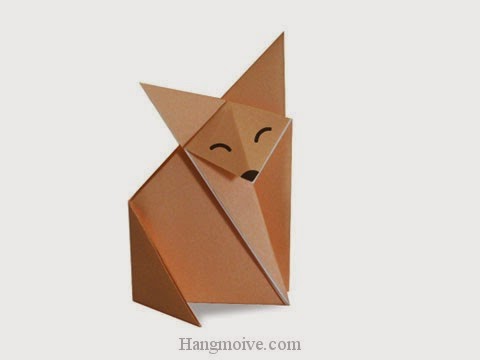 Cách gấp, xếp con Cáo bằng giấy origami - Video hướng dẫn xếp hình - How to make a Fox 