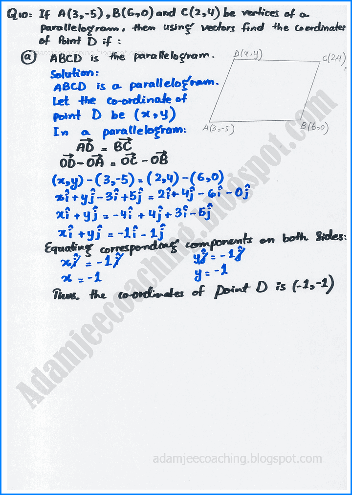 vectors-exercise-3-1-mathematics-11th