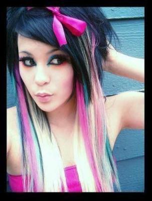 scene girl hair. scene kid hair